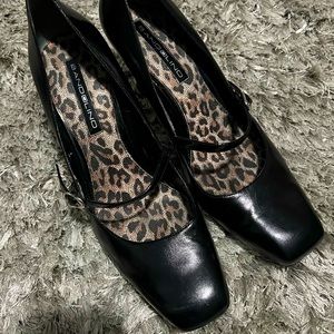 Bandolino, square toe, Maryjane black heels
